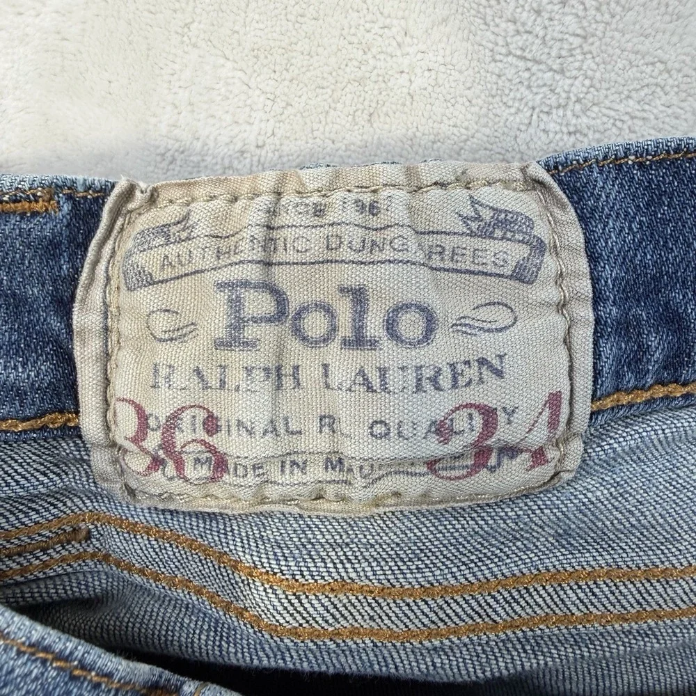 Polo Ralph Lauren Men's Classic Slim Fit Blue Cotton Denim Jeans 5-Pkt 36x34